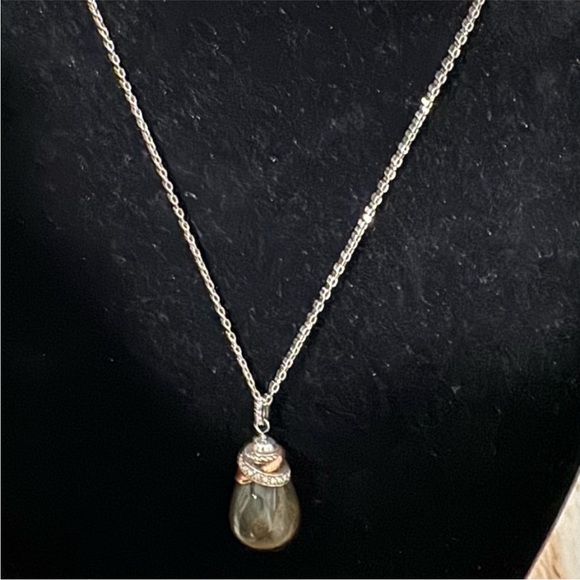 Brighton Silver and Jade Pendant Necklace - Picture 6 of 11